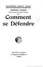 Comment se défendre Page de titre « Comment se Défendre » de Georges Dubois, maître d'armes, Bibliothèque sportive Nilsson, Paris