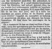 Fin d'une chronique de presse liant la vogue du jiu-jitsu aux campagnes japonaises de Mandchourie